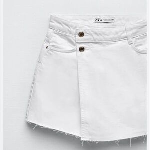 Zara white denim skort